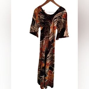 Women's Size Small Dress in Black, Orange, and White